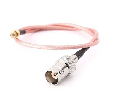 MCX Male To BNC Female In-line Connectors RG316 Pigtail Cable 30cm • £5.95