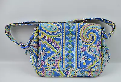 VERA BRADLEY Purse Capri Blue Mailbag Style Crossbody Shoulder Bag Blue Paisley • $25.49