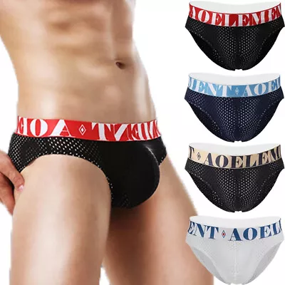 Men's Underwear Briefs Soft Underwear With Contour Pouch Briefs Mesh Underpants • $14.99