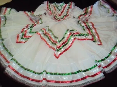 Mexican Folkloric Jalisco Style Dance Ballet 1 Pcs Dress Jr.Size • $125