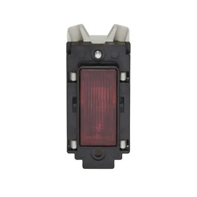 Crabtree 4491/BK RED Neon Indicator Light Grid Switch Black • £5