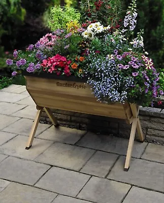 Garden Grow Raised Large Vegetable Planter Flower Bed Wooden Framed Trough NEW • £89.99