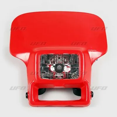 Red Headlight Mask With Halogen Headlight Ufo Honda Xr 250 400 600 Ho 03615 • $118.36