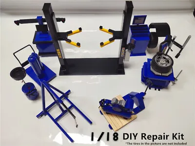 Diorama 1/18 Scale Car Garage Maintenance Tool Model Workshop Props Scene Model • $35.99