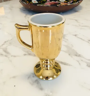 Vintage Gold Tone Sterling Vitrified China Water / Coffee Mug Cup G1 OHIO USA • $6.32