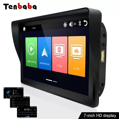 Portable Wireless Apple Carplay 7 Inch Touch Screen Car Stereo Radio MP5 Player • $98.52