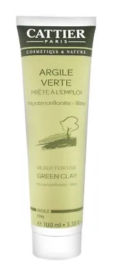 Cattier Paris Green Clay 100ml -Ready For Use -Mask & Poultice -Face & Body • £5.99
