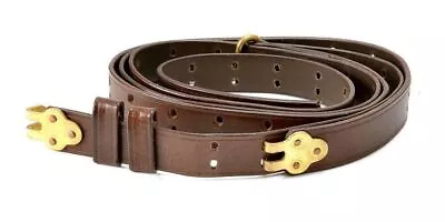 BROWN LEATHER M1907 MILITARY RIFLE SLING M1GARAND 1903 SPRINGFIELD  1  Width • $26.99