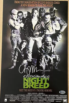 Clive Barker Signed Nightbreed 12x18 Photo Beckett Bas • $179.99