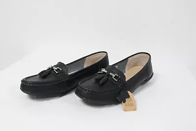 NWT Jo & Joe Leather Nautical Loafers Navy Slip On Shoes Cushioned Size 8 • £17.99