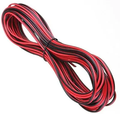 20 Meters 2 Core Black Red 12v 12 Volt Extension Cable Amp Car Auto Van Boat Le • £11.92