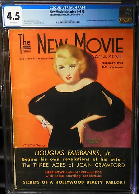 New Movie Magazine 1933 Cgc Constance Bennett Joan Crawford Douglas Fairbanks • $54.99
