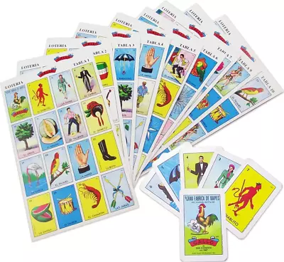 Original Loteria Bingo Game Set In Spanish Mexican Loteria For 10 Players - 10 • $12.87