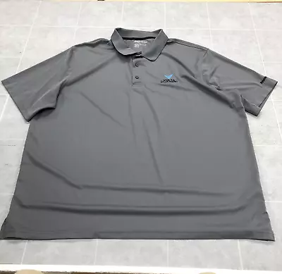 Reebok Gray Short Sleeve 1/4 Button Up Active Wear Polo Adult Size 4XLT • $17