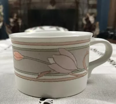 Meadow Sun By Mikasa China Intaglio Pastel Tulips Taupe Coffee Cups Sets • $13.95