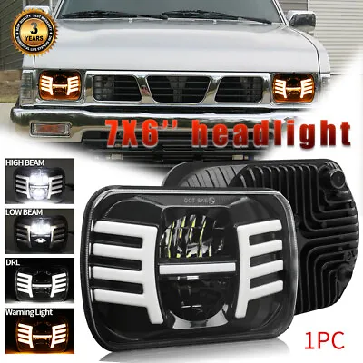 $41.14 • Buy DOT 7x6  5x7 LED Headlight Hi-Lo DRL Turn Signal For Pickup Hardbody D21