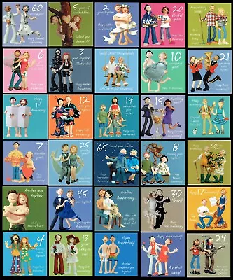 £2.45 • Buy WEDDING ANNIVERSARY CARD CARDS  1st To 70th Also Relation Or Open For All Ages