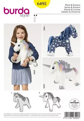 £13.74 • Buy Free UK P&P - Burda Crafts Sewing Pattern 6495 Stuffed Animal Horse &...