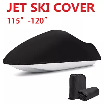 Jet Ski Cover Waterproof 115-120  UV Protector Black For Yamaha Sea-Doo Kawasaki • $29.99