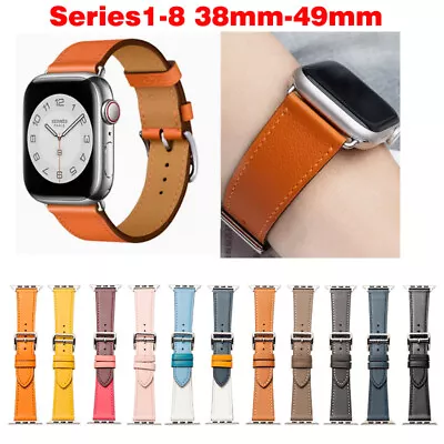 $12.09 • Buy Watch Band Leather Strap For Apple IWatch Series 8 7 6 5 4 3 SE 38/40/42/44/45mm