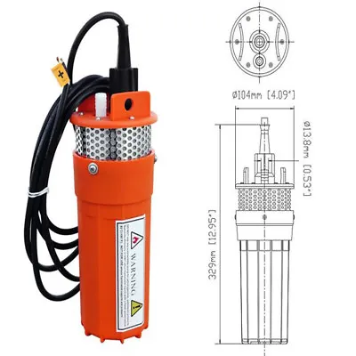 £79.99 • Buy DC 12V Solar Submersible Solar Deep Well Water Pump For Farm Watering Irrigation