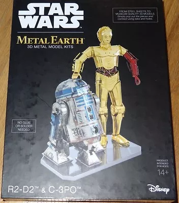 Star Wars R2-D2 & C-3PO Metal Earth 3D Laser Cut Model Kit Box Set MMG276 • $33.95