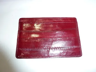 Genuine Eel Skin Soft Slim Credit Card Holder Men's Wallet • $9.99