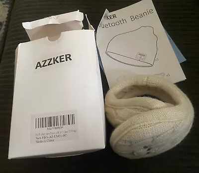 New AZZKER Beige Bluetooth Ear Muffs NO USB Cord Snowboard Protection Music • $14