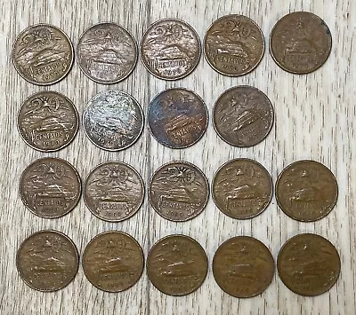 Mexican Money Coin Lot Twenty Centavos Each 1969 & 1970 • $19.99