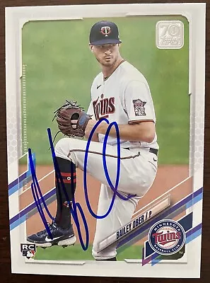 Bailey Ober Auto Signed 2021 Topps #us84 Minnesota Twins Rookie Ip • $8.99