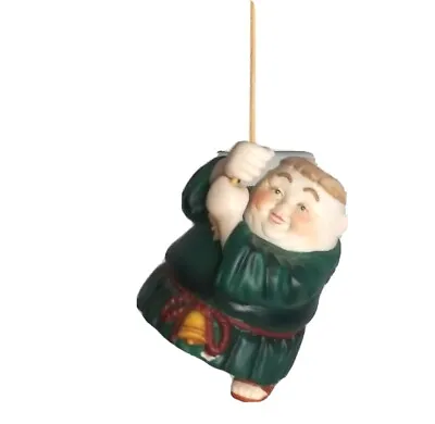 Dept 56 Christmas Village Merry Makers Tolland The Toller Ornament Monk Bell EUC • $14.30