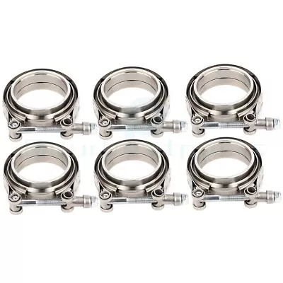 6 X 2.5  Universal Zinc Plated Iron V-Band Turbo Pipe Exhaust Flange Clamp • $54.59