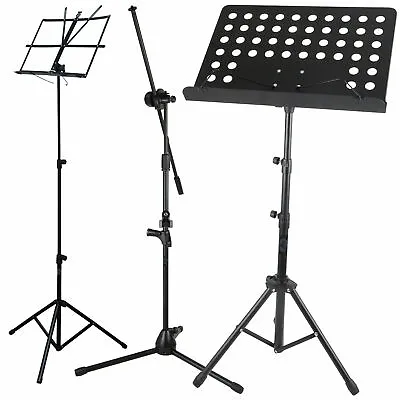 £8.15 • Buy Height Adjustable Foldable Music Orchestral Book Paper & Mic Holder Tripod Stand