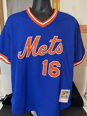 Mitchell Ness Mets Dwight Gooden #16 Cooperstown Collection Sewn Jersey Size L • $60