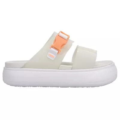 Puma Suede Mayu Pop Slide  Womens White Casual Sandals 384433-02 • $24.99