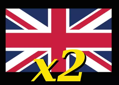 2 X ENGLAND UNION JACK GREAT BRITAIN UK VINYL STICKERS. CAR TRAILER LUGGAGE ETC • £1.99