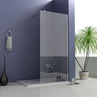 Aica Wet Room Shower Screen Panel Cubicle 8mm NANO Glass 1850 1950 2000 Walk In • £126