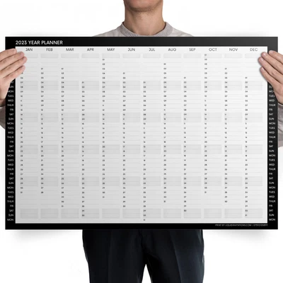 £3.99 • Buy 2023 Full Year Wall Planner Home Office Annual Year Calendar - A5 A4 A3 A2 A1