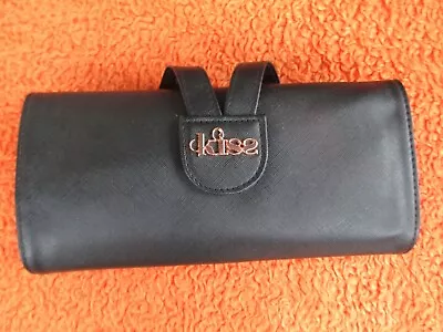  KISS  Black Faux Leather Travel Makeup Brush Case Bag Roll Holder • $12.99