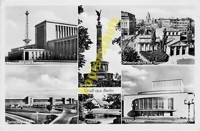 £0.87 • Buy Berlin Post Office Airport Tempelhof Schillertheater Radio Tower Stamp 1957 View Card