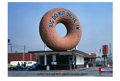 Donut Shop Diner PHOTO Vintage Drive-in Restaurant Sign Shop Palace Calif. 76 • $5.68