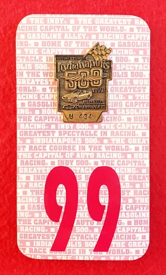 $69 • Buy 1990 Indy 500 BRONZE #U434 Pit Badge W/*RACE TEAM* Back Up Card #99 - MINT Badge