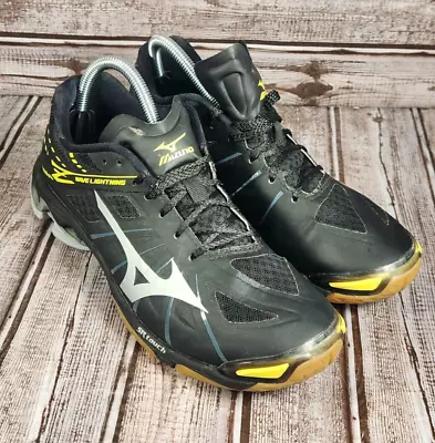 MIZUNO WAVE LIGHTNING Z3 Women's 8.5 Black Low Top Volleyball Shoe Sneaker EUC • $34.99