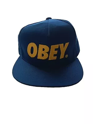 Obey Cap Hat Blue Embroidered One  Size Fit All  Adult • $9.99