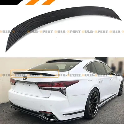 For 2018-2021 Lexus Ls500 Ls500h Jdm Vip Style Real Carbon Fiber Trunk Spoiler • $155.99