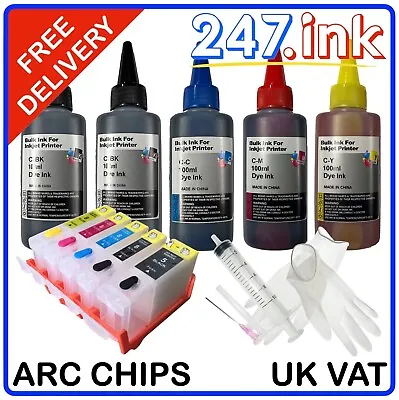 5 & 8 Refill Starter Kit - ARC Cartridges For Canon MX850 Pro 9000 Non-oem • £38