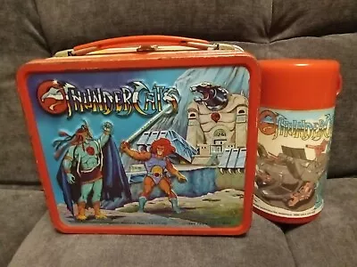 Vintage Thundercats Metal Lunch Box With Thermos Aladdin 1985 • $80