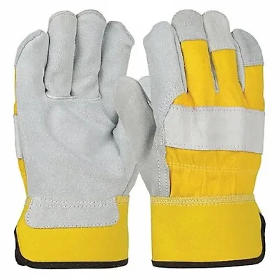 Heavy Duty Canadian Rigger Leather Gloves Industrial Builders Gardening Work • £2.89