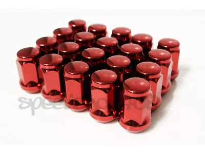 Z RACING Red 14X1.5mm 19 Hex 35mm Steel Closed Ended Lug Nuts 20 Pcs Set • $24.99