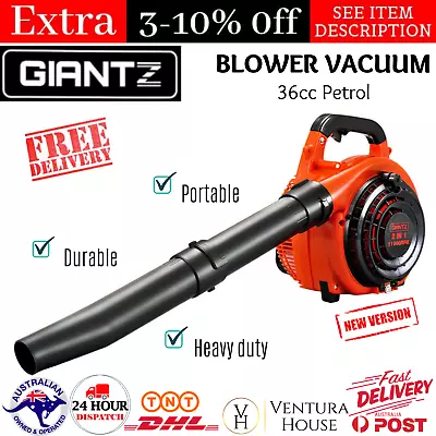 NEW Leaf Blower Vacuum 36cc Petrol 2-stroke Hand Fuel Vac Outdoor Garden Yard AU • $165.15